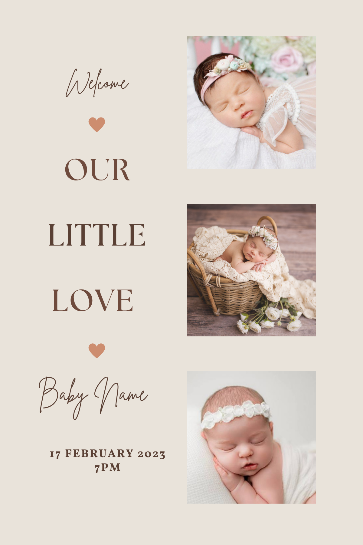 Baby Announcement 3''x4''