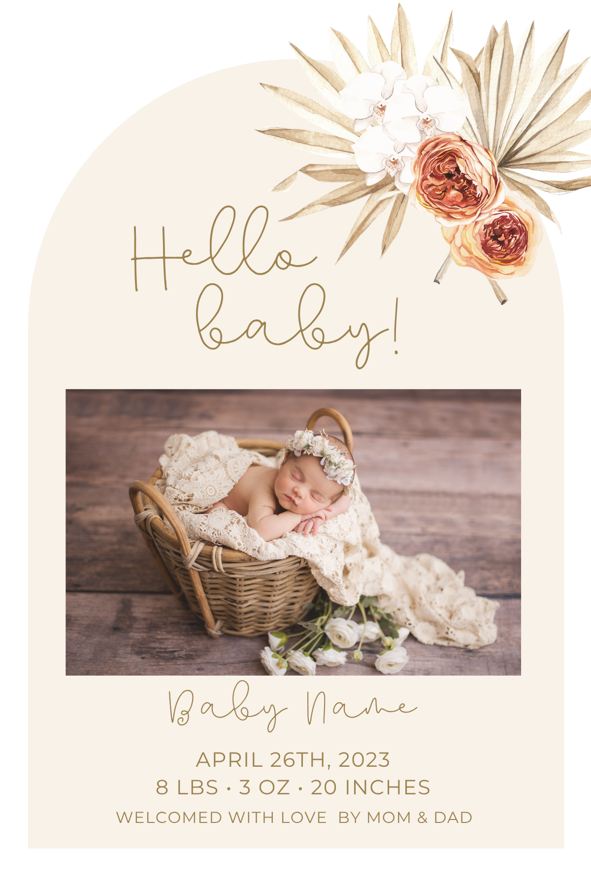 Baby Announcement 3''x4''