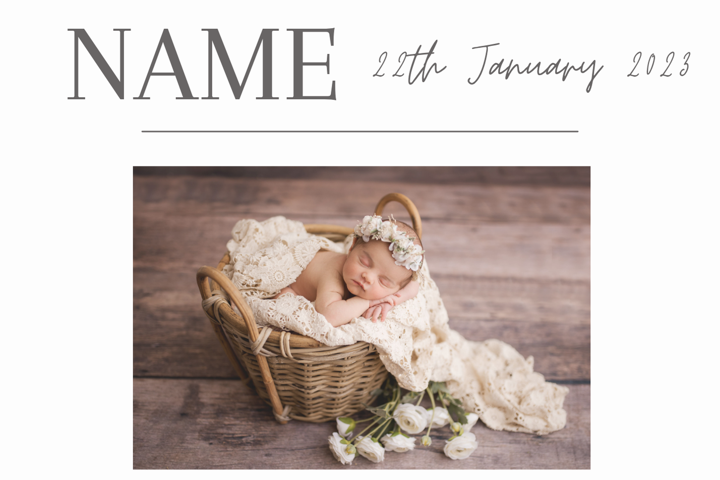 Baby Announcement 3''x4''