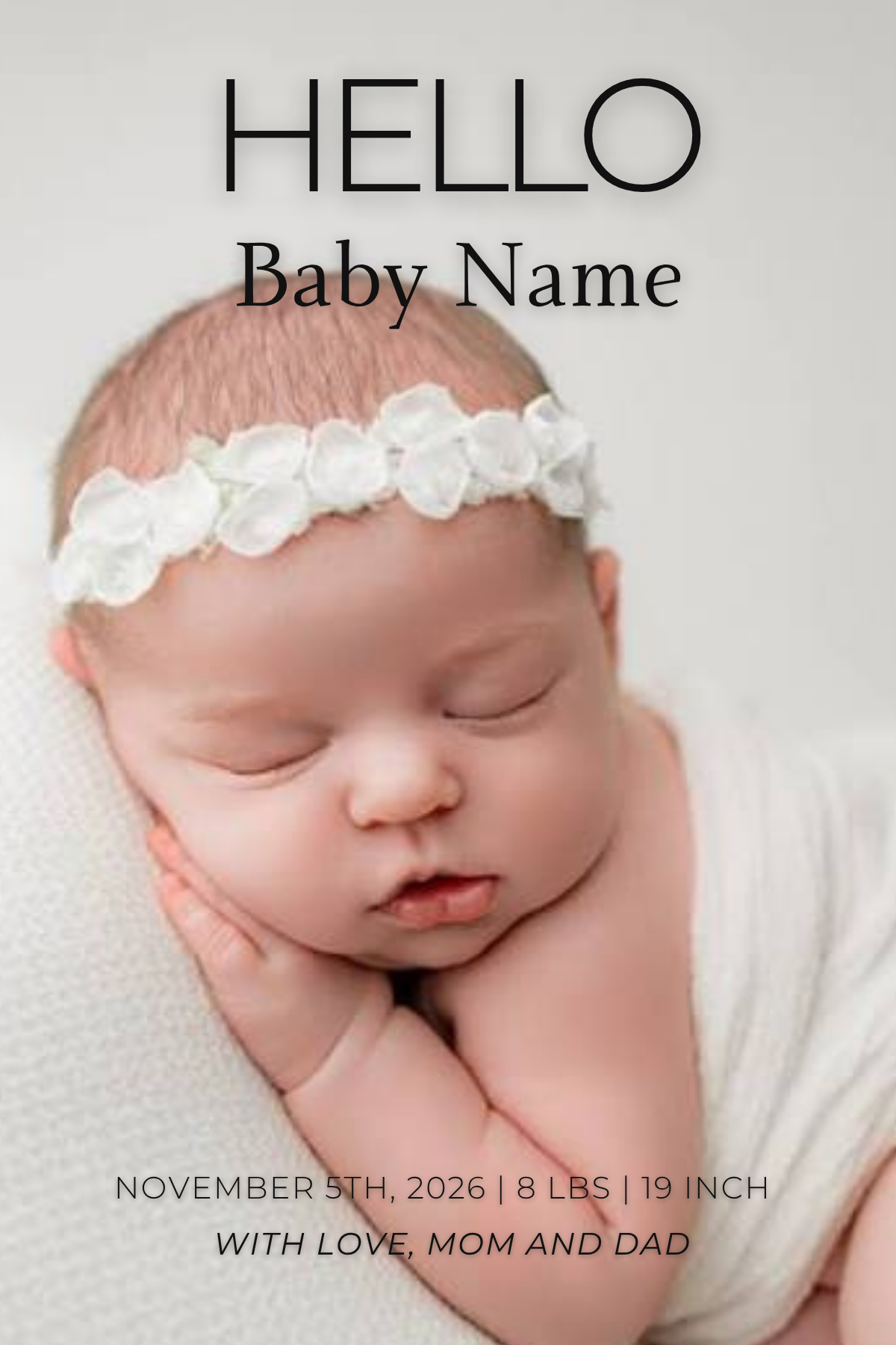 Baby Announcement 3''x4''