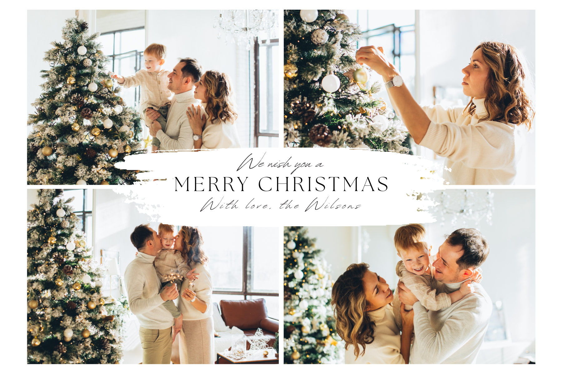 Flexible Magnet Christmas Card size 3x4 Set of 10