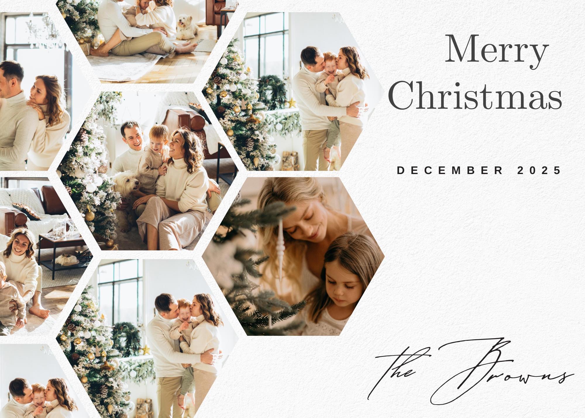 Flexible Magnet Christmas Card size 3x4 Set of 10